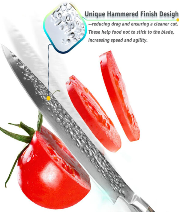 Kusina kutsilyo 8 pulgada Professional Japanese Chef Knives 7CR17 440C Taas nga Carbon Stainless Steel Meat Santoku 2 1