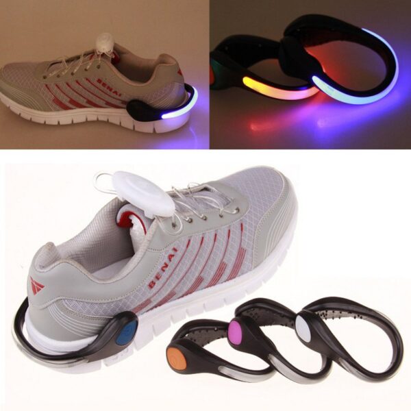 LED Luminous Shoe Clip Sa gawas nga Bike Bicycle LED Luminous Night Running Safety Clips Cycling Sports Warning 3