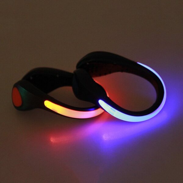 LED Luminous Shoe Clip Outdoor Bike Bicycle LED Luminous Night Running Safety Clips Cycling Sports Warning 5