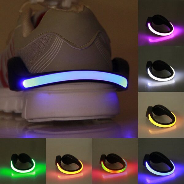 LED Luminous Shoe Clip Sa gawas nga Bike Bicycle LED Luminous Night Running Safety Clips Cycling Sports Warning