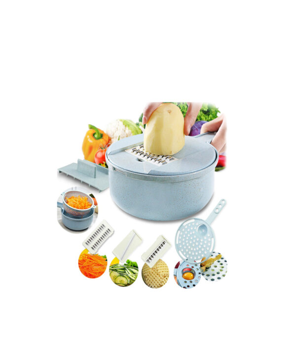 Mandoline Slicer Vegetabilis Slicer Capsicum Peeler Carrot cepa Grater cum Strainer Vegetabili dromonem VIII in I VI