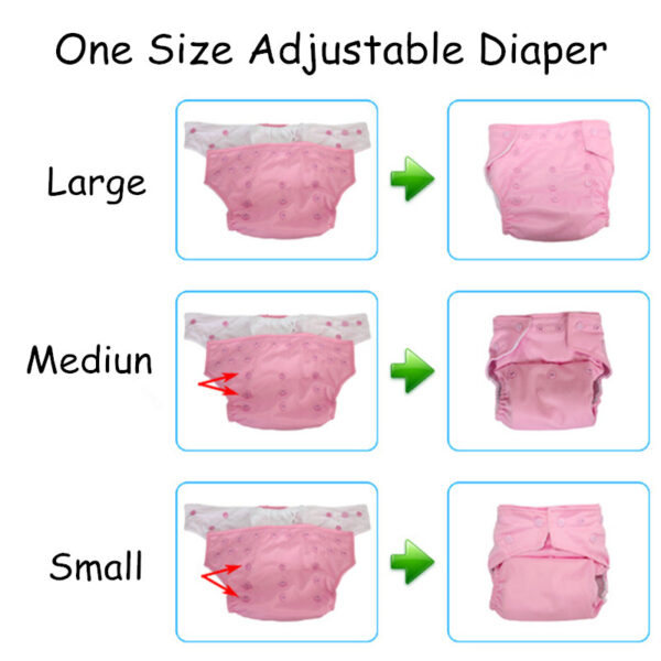 Mumsbest Reusable Mwana Mucheka Diaper inogezeka Rakasimba Ruvara Kwemwana Nappy Size Imwe Inochinjika Mazhinji Mavara 2