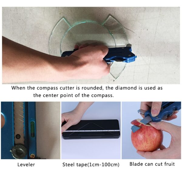 New Professiona tile cutter Glass Cutter Six Wheel Metal Cutting Kit Tool Multifunction Tile plastic cutter 2