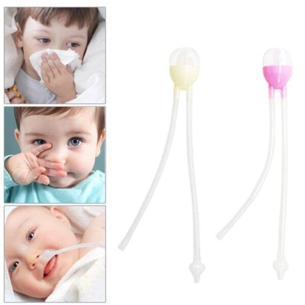 Newborn Baby Safety Nose Cleaner Vacuum Suction Nasal Aspirator Flu Protections Nasal Aspirator Nasal Snot Nose 2