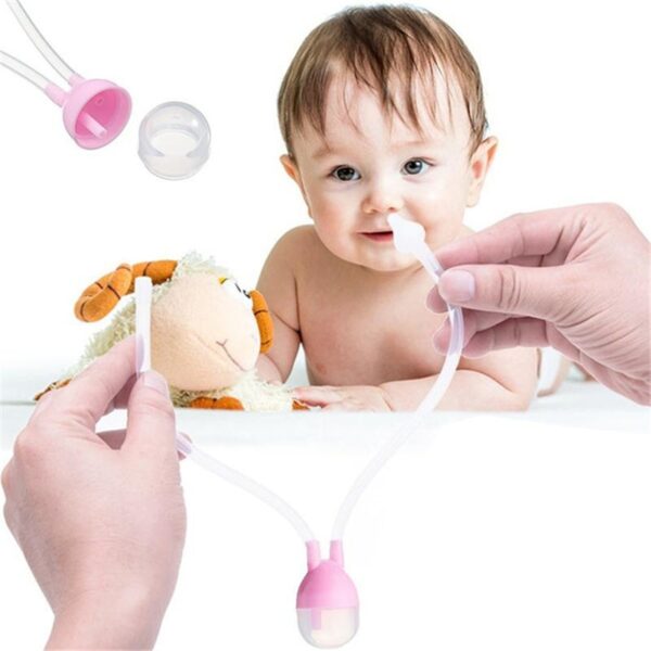 Newborn Baby Safety Nose Cleaner Vacuum Suction Nasal Aspirator Flu Protections Nasal Aspirator Nasal Snot Nose