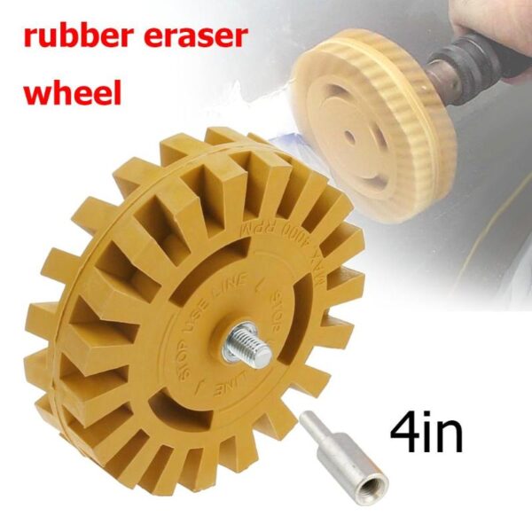Pinstripe Decal Eraser Wheel Rubber 5 16 24 teeth Decal Eraser Wheel Pad Rubber Disk Pneumatic 4