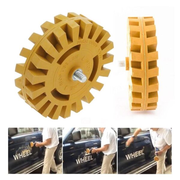 Pinstripe Decal Eraser Wheel Rubber 5 16 24 teeth Decal Eraser Wheel Pad Rubber Disk Pneumatic 5