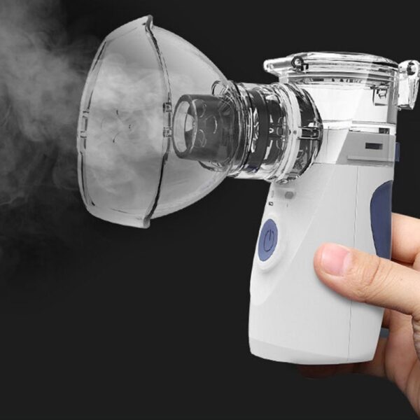 Portable Ultrasonic Nebulizer Mini Handheld Inhaler Respirator Humidifier ihu na-eku ume ụmụaka n'ụlọ igwe inhaler Atomizer 1