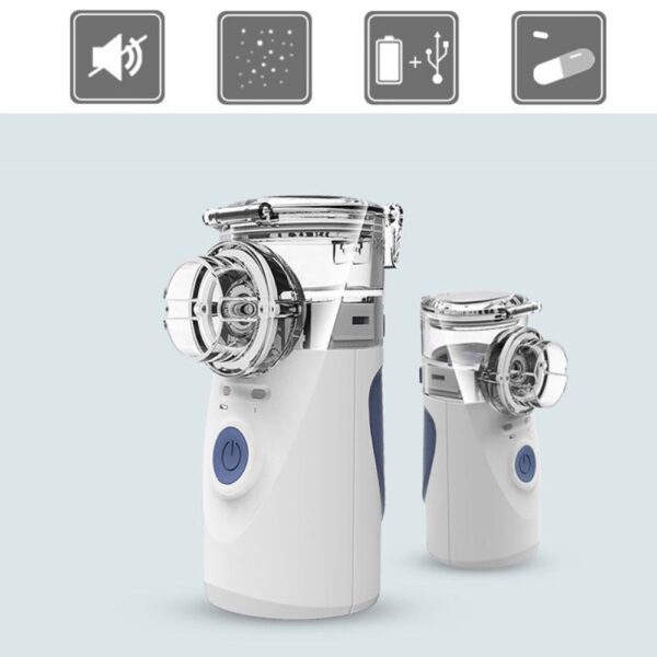 Esiphathekayo Ultrasonic Nebulizer Mini Handheld Inhaler Respirator Humidifier Ubuso obufunxa abantwana Umatshini wokuphefumla umatshini weAtomizer 2