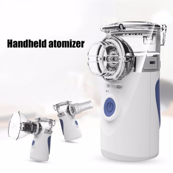 Portable Ultrasonic Nebulizer Mini Handheld Inhaler Respirator Humidifier Lub ntsej muag Steaming Cov Me Nyuam Hauv Tsev Inhaler Tshuab Atomizer