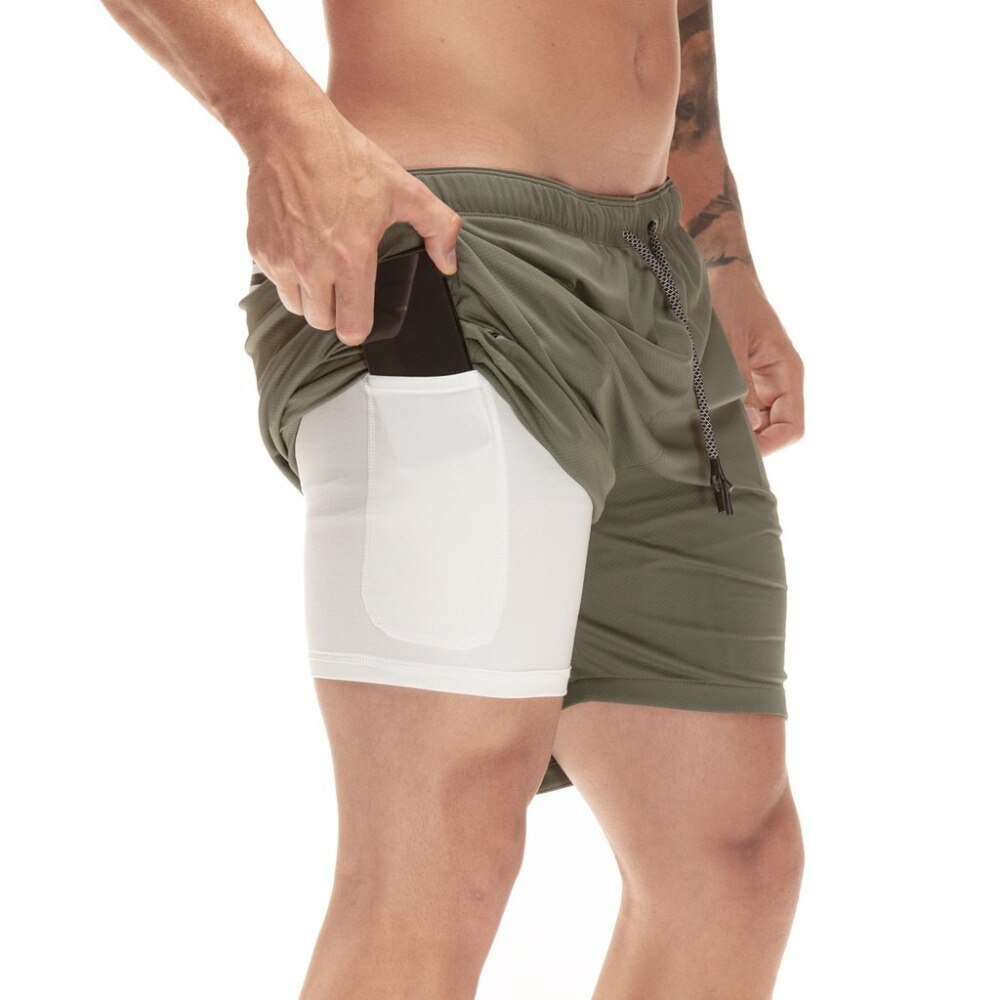 compression shorts with phone pocket