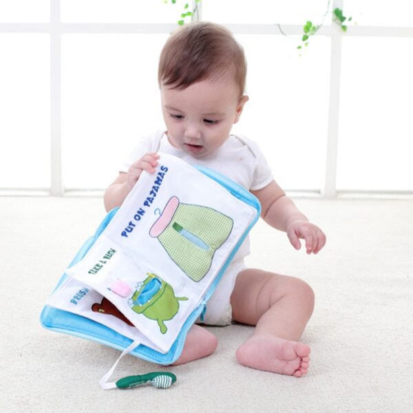 Soft Books Infant Early cognitive Development My Quiet Bookes baby goodnight educational Unfolding Cloth Book Activity 1