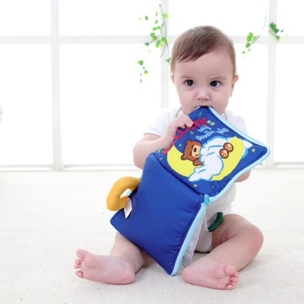 Soft Books Infant Early cognitive Development My Quiet Bookes baby goodnight educational Unfolding Cloth Book Activity 5