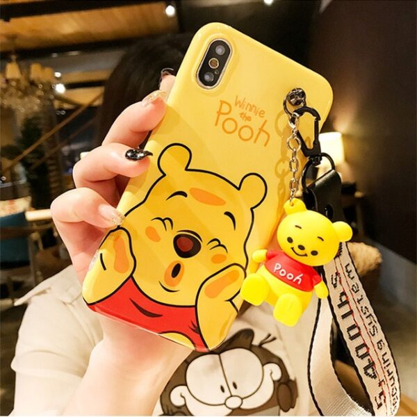 Super cute nga Stitch mini Pooh dinosaur lanyard ug silicone personality drop case para sa iphone 6 7 1.jpg 640x640 1