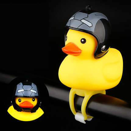bicycle horn light small yellow duck with helmet
