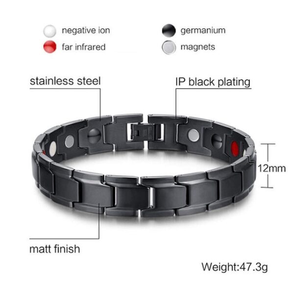 Therapeutic Energy Healing Bracelet stainless Steel Magnetic Therapy Bracelet 3.jpg 640x640 3