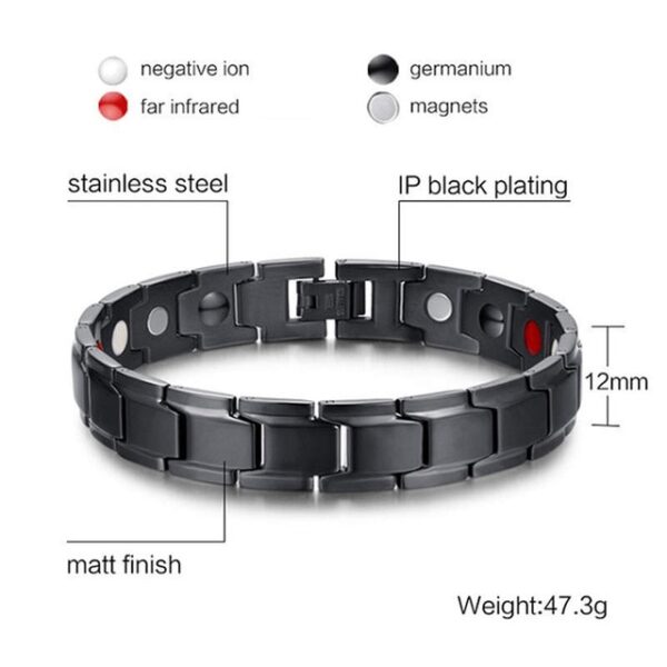 Therapeutic Energy Healing Bracelet Stainless Steel Magnetic Therapy Bracelet 3.jpg 640x640 3