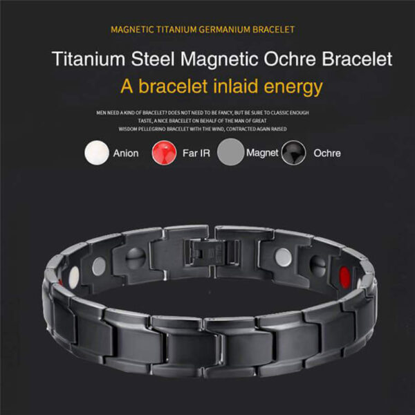 Therapeutic Energy Healing Bracelet stainless Steel Magnetic Therapy Bracelet