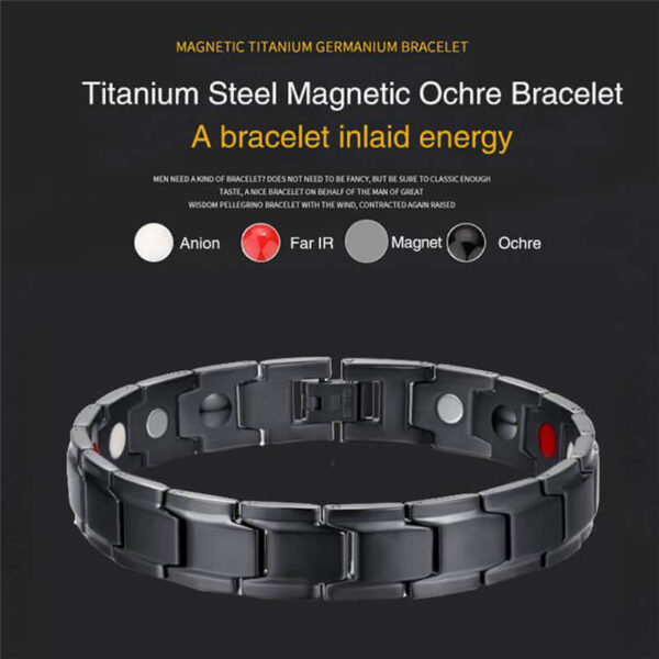 Therapeutic Energy Healing Bracelet Stainless Steel Magnetic Therapy Bracelet