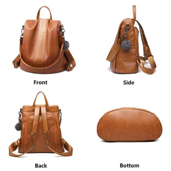 Three Way Anti Thief Women's Backpack 2019 Hight Quality Vintage Backpacks Babaye nga Mas Dako nga Kapasidad sa Pagbiyahe 5