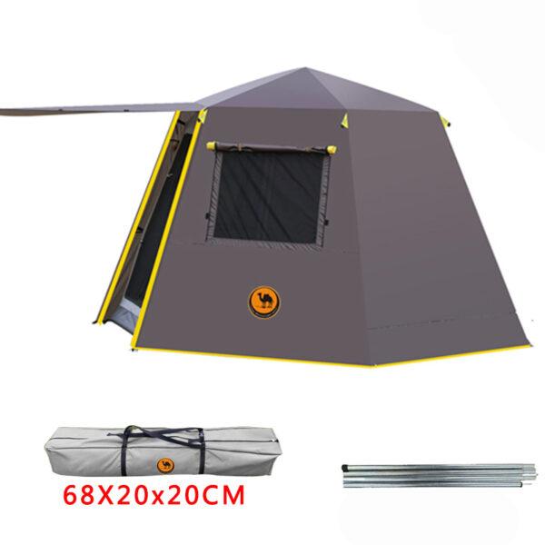 UV hexagonal aluminum pole automatic Outdoor camping wild big tent 3 4persons awning garden pergola 245 4