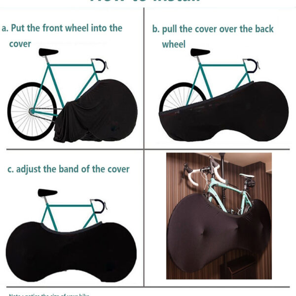 Universal Bicycle Bike Wheel Cover Bags Waterproof UV Weather Elastic Anti Dust Rust Resistant Gear Storage 5 1