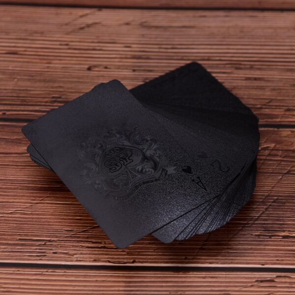 Nepremočljive črne igralne karte Zbirka plastičnih kart Zbirke Black Diamond Poker Kreativne darilne igralne karte 4