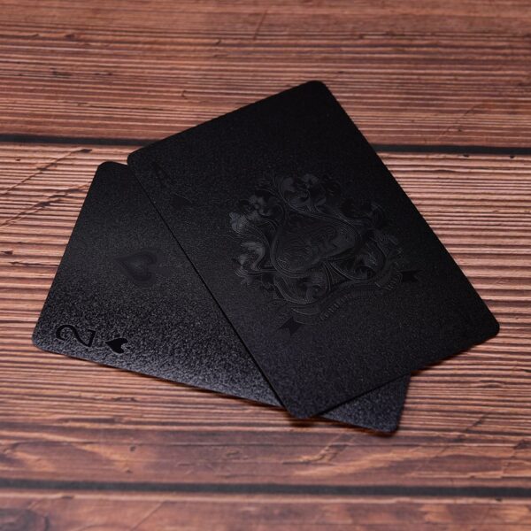 Su geçirmez Siyah Oyun Kartları Plastik Kartlar Koleksiyonu Siyah Elmas Poker Kartları Yaratıcı Hediye Standart Oyun Kartları 5