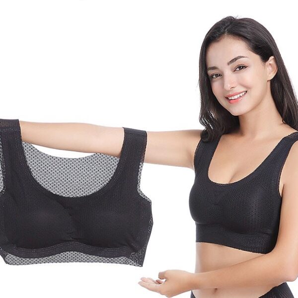 Women Sexy Lace Padded Sleep Bras Vest Top EveryDay Seamless Bra Plus Size Solid Wirefree Bras 5 2