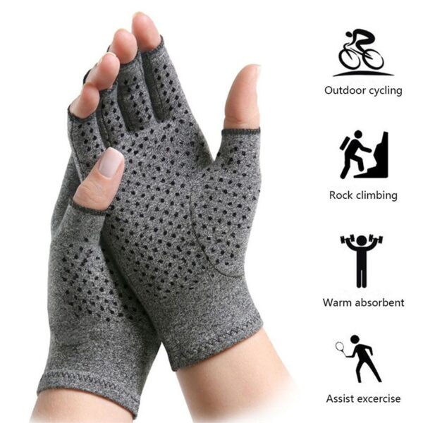 a pair 2018 NEW Hands Arthritis Gloves Therapeutic Compression Men Woman Circulation Grip Compression Arthritis Gloves 2