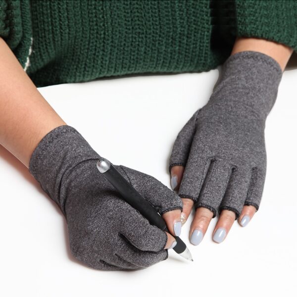 a pair 2018 NEW Hands Arthritis Gloves Therapeutic Compression Men Woman Circulation Grip Compression Arthritis Gloves 3