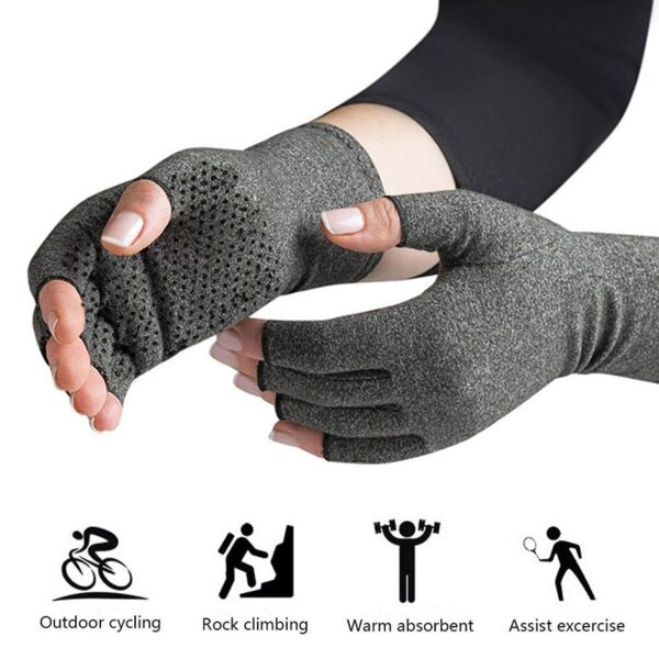 a pair 2018 NEW Hands Arthritis Gloves Therapeutic Compression Men Woman Circulation Grip Compression Arthritis Gloves