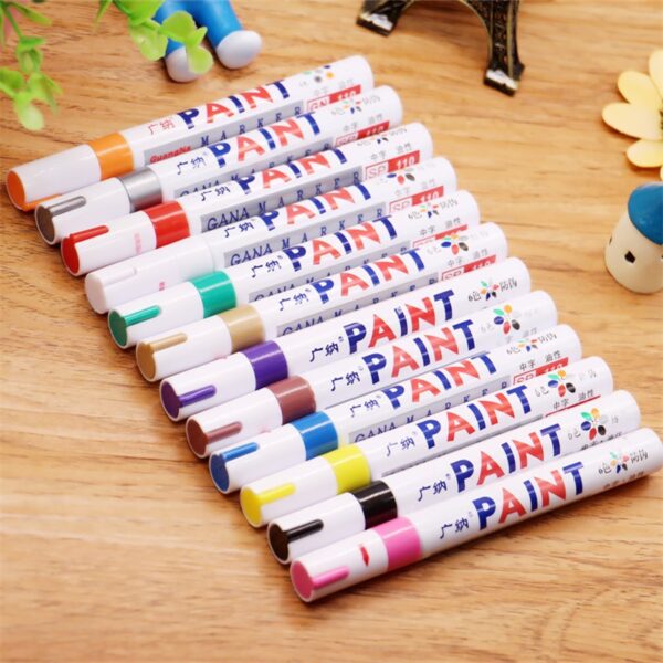 colorful Waterproof pen Car Tyre Tire Tread CD Metal Permanent Paint markers Graffiti Oily Marker Pen 1