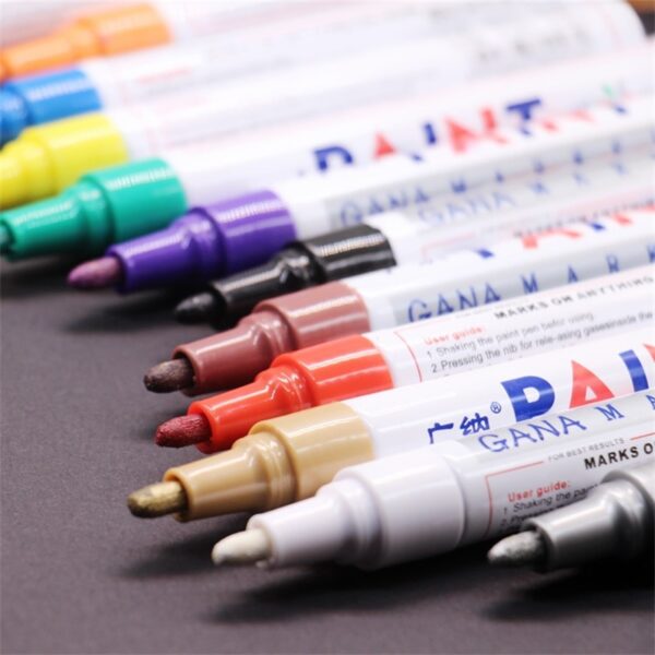 colorful Waterproof pen Car Tyre Tire Tread CD Metal Permanent Paint markers Graffiti Oily Marker Pen 3