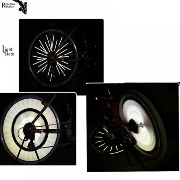 12PCS bag Cycling Wheel Rim Spoke Bike Mount Tube Warning Light Strip Safety Reflector DIY Bicycle 2
