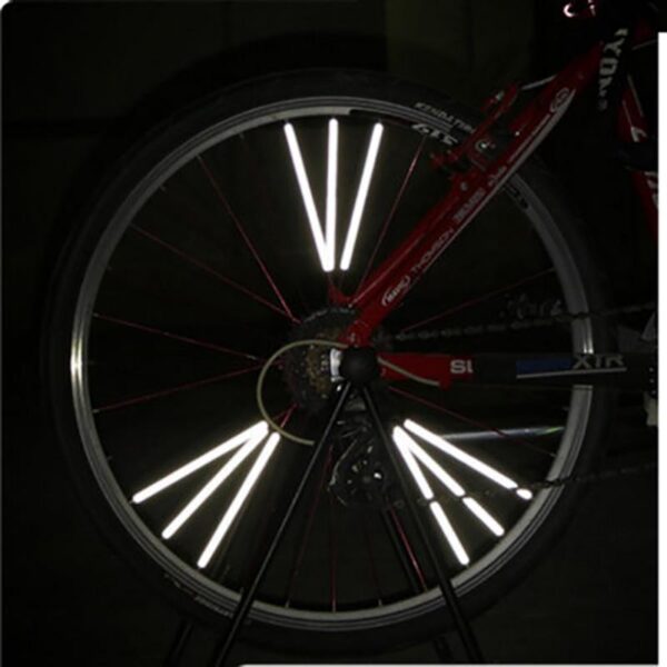 12PCS bag Cycling Wheel Rim Spoke Bike Mount Tube Warning Light Strip Safety Reflector DIY Bicycle 5