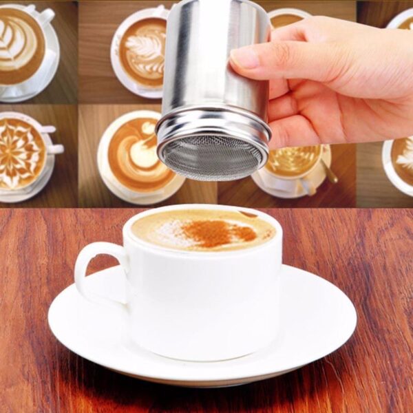 16Pcs Mold Coffee Milk Cake Cupcake Stencil Template Coffee Barista Cappuccino Template Strew Pad Duster Spray 1