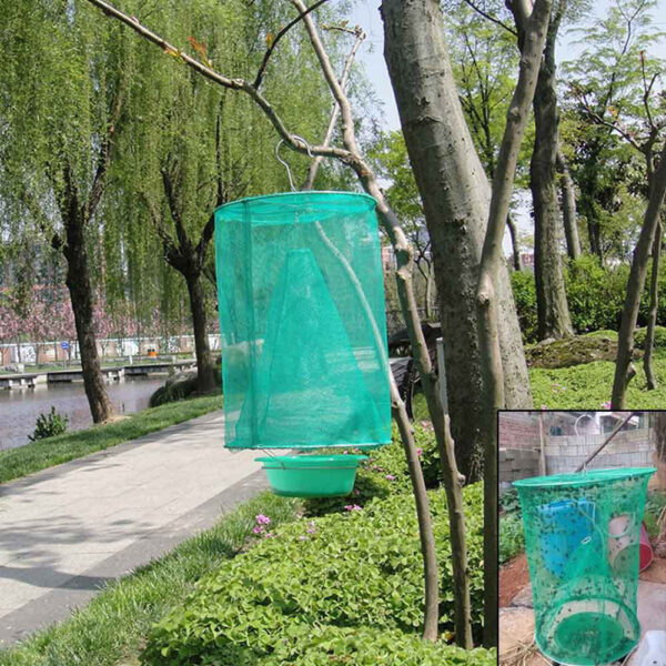 1PCS Hanging Flycatcher Reusable Folding Fly Trap Summer Mosquito Trap Top Catcher Fly Wasp Insect Bug 2
