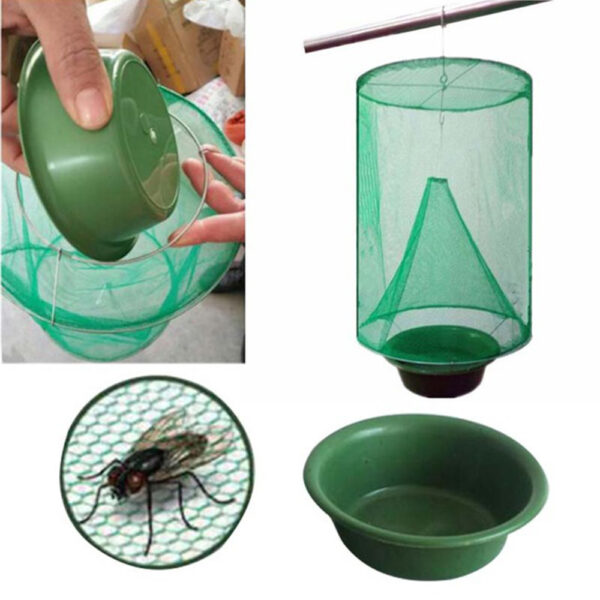 1PCS Hanging Flycatcher Reusable Folding Fly Trap Summer Mosquito Trap Top Catcher Fly Wasp Insect Bug