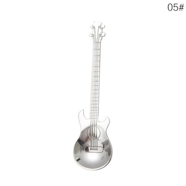 1Pcs Stainless Steel Cartoon gitar nga kutsara Creative Milk Coffee Spoon Ice Cream Candy Teaspoon accessories 4.jpg 640x640 4