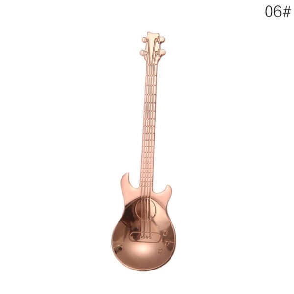 1Pcs Stainless Steel Cartoon nga gitara Kutsara Creative Milk Coffee Spoon Ice Cream Candy Kutsarita accessories 5.jpg 640x640 5