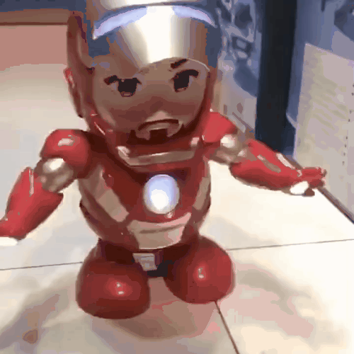 iron man walking robot toy