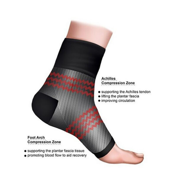 1pair Sprain Protection Ankle Pressure Sporting Socks Ankle Protection Copper Fiber Ankle Protector Socks Compression Sleeves 2