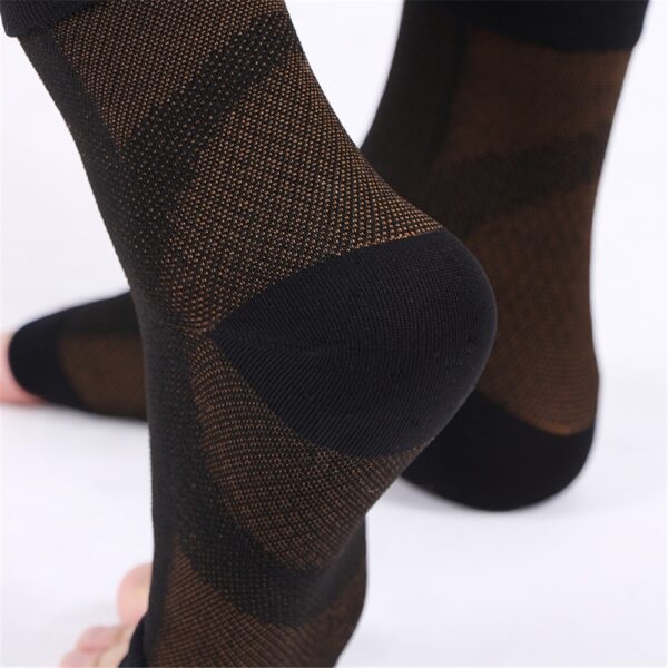 1pair Sprain Protection Ankle Pressure Sporting Socks Ankle Protection Copper Fiber Ankle Protector Socks Compression Sleeves 4