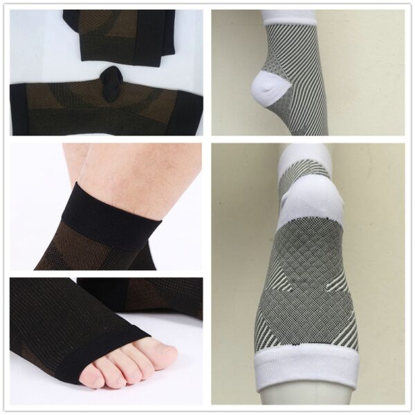 1pair Sprain Protection Ankle Pressure Sporting Socks Ankle Protection Copper Fiber Ankle Protector Socks Compression Sleeves 5