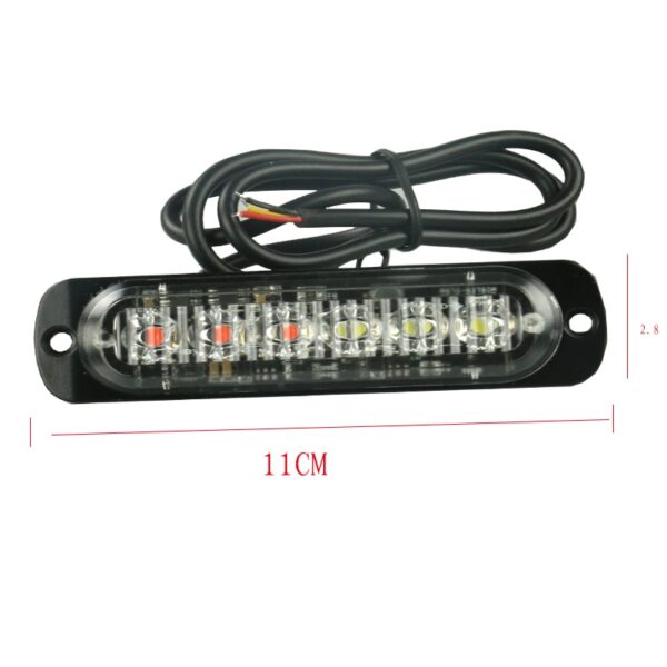 1pc 12 24V 6 LED Car Truck Emergency Warning LED Strobe Flash Light Hazard Flashing Lamp 2