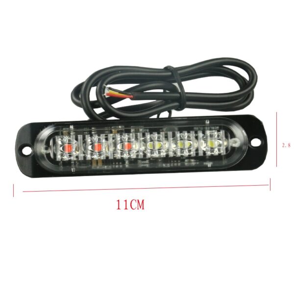 1pc 12 24V 6 LED कार ट्रक आपत्कालीन चेतावणी LED स्ट्रोब फ्लॅश लाइट धोका फ्लॅशिंग दिवा 2