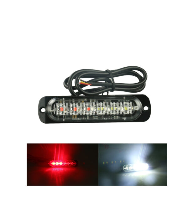 1pc 12 24V 6 LED कार ट्रक आपत्कालीन चेतावणी LED स्ट्रोब फ्लॅश लाइट धोका फ्लॅशिंग दिवा 6