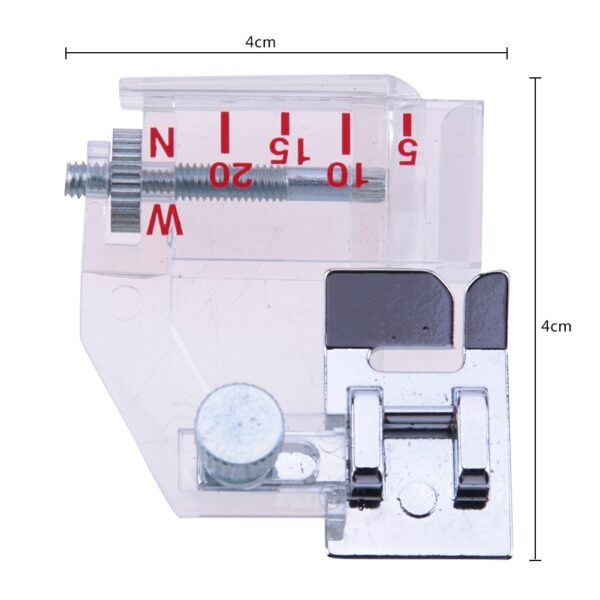 1pc Snap On Adjustable Bias Binder Presser Foot Feet For Sewing Machines Bias Binding Foot Useful 1