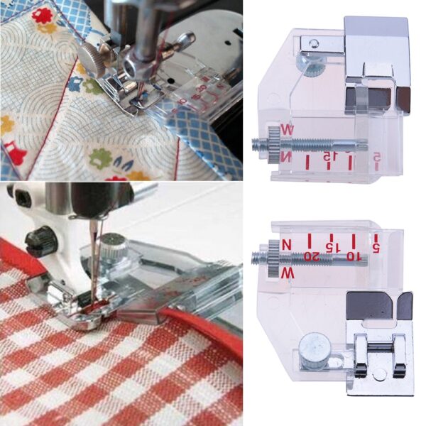 1pc Snap On Adjustable Bias Binder Presser Foot Feet For Sewing Machines Bias Binding Foot Useful 2